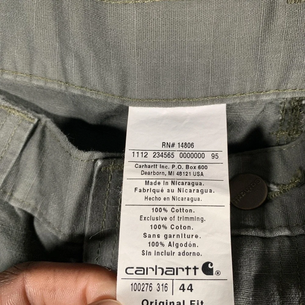 Carhartt Shorts‎ Mens 44 Green Original Fit Ripstop Work Utility Cotton